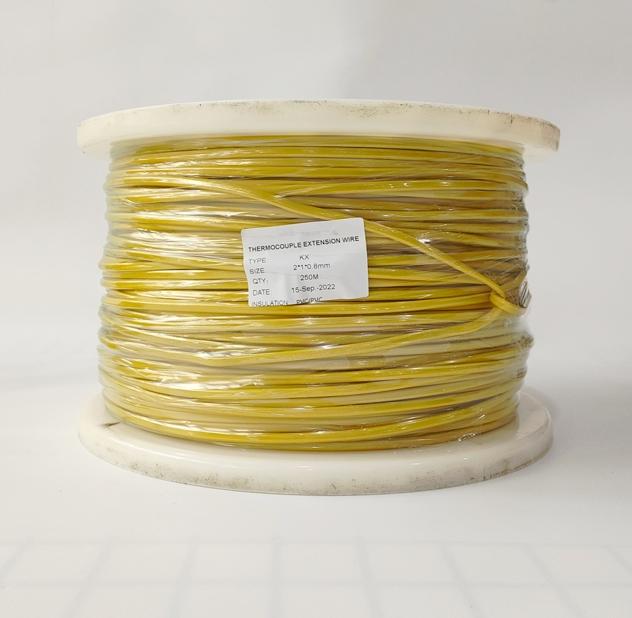 Type J Thermocouple Extension Wire, 22 AWG, Moisture-Resistant Silicone Jacket
