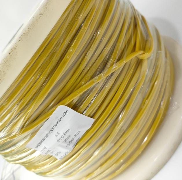 Type K Compensating Cable, Chromel-Alumel, ANSI Color-Coded, 100m Spool