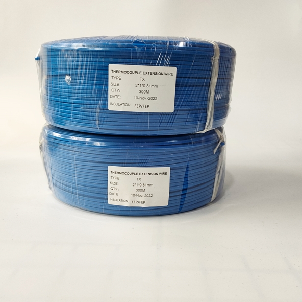 Type R Thermocouple Extension Cable, Stainless Steel Overbraid, 300V Rated